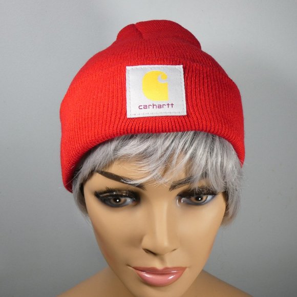 CARHARTT Knit Cap Beanie Red - Picture 1 of 5